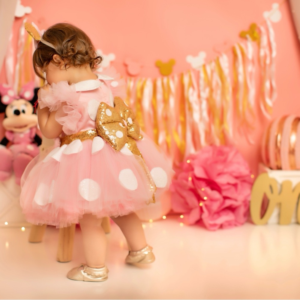 Minnie mouse, handmade dress size 12 months